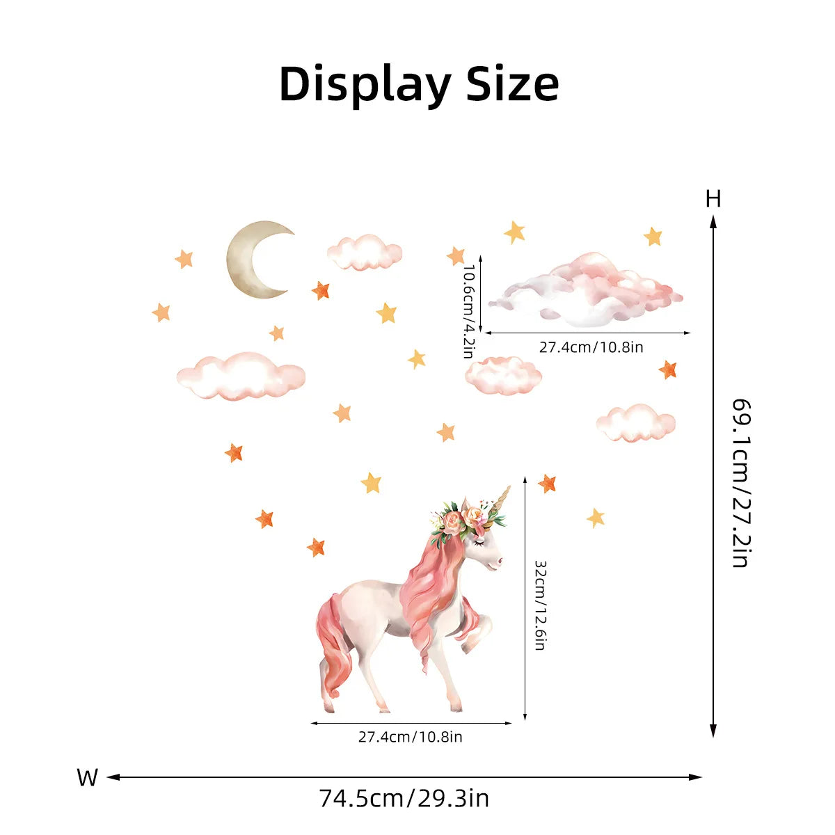 Cartoon Cloud Kids Room Wall Sticker