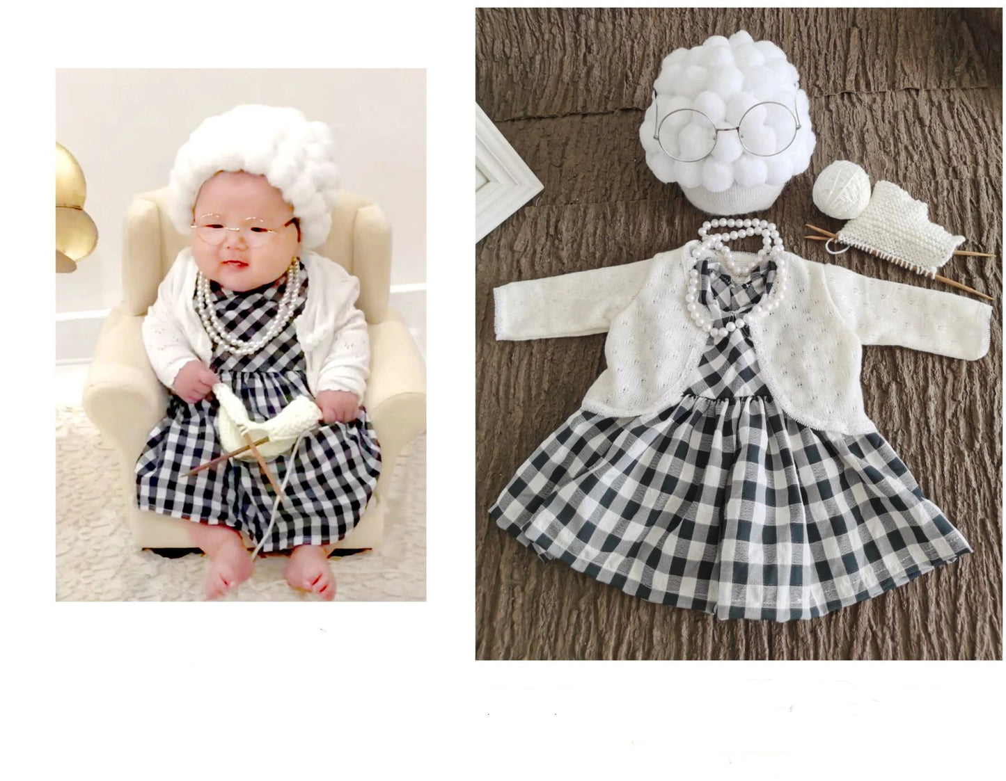 Newborn Grandmother Photo Shoot Outfit