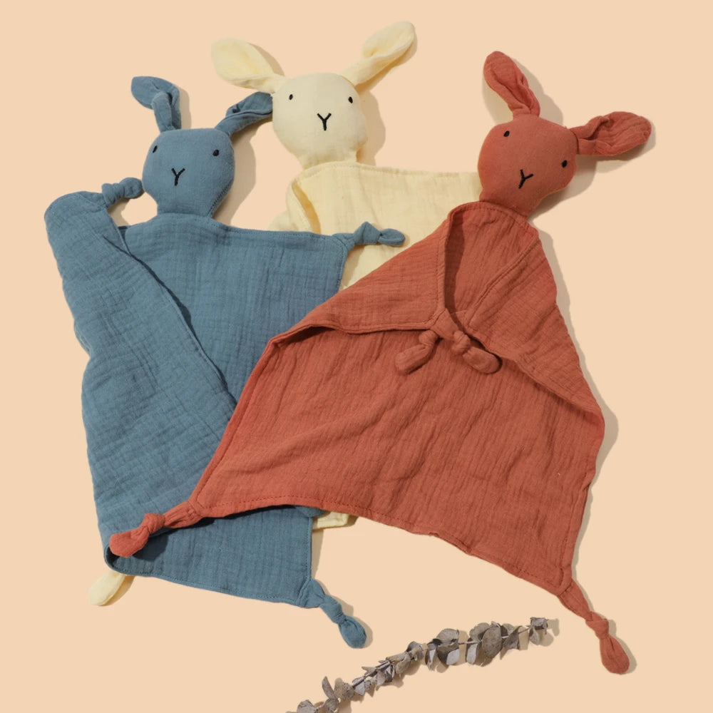 Bunny Love Muslin Tiny Blanket for Babies