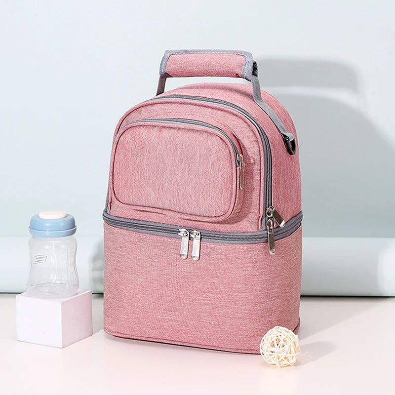 Double Layer Insulation Breast Feeding Storage Bag