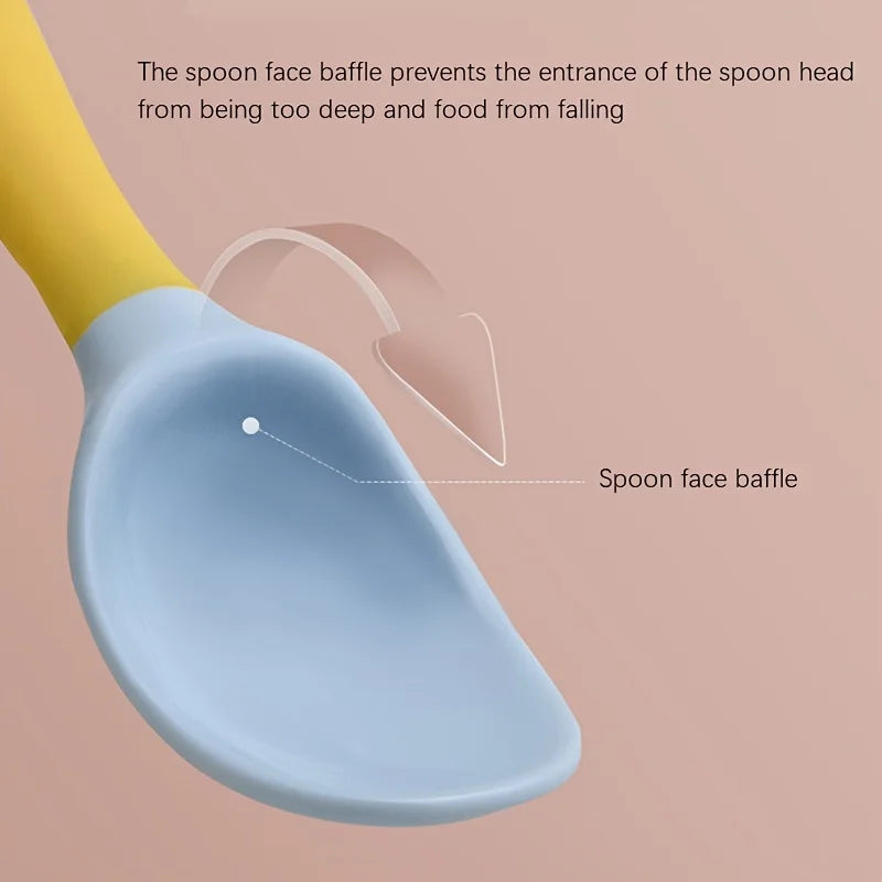 Soft and flexible baby feeding spoon se