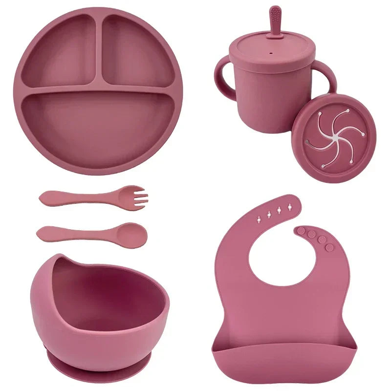Silicone Baby Suction Bowl Feeding Set