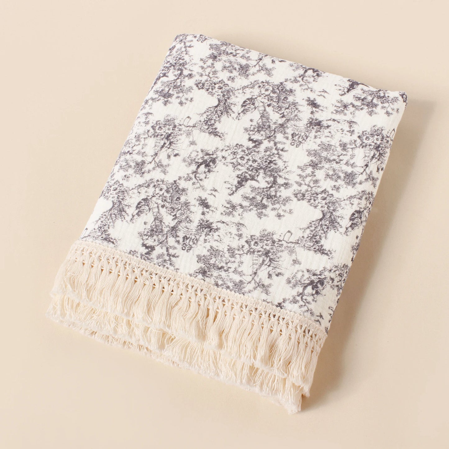 Floral Organic Cotton Soft Wrap Blanket
