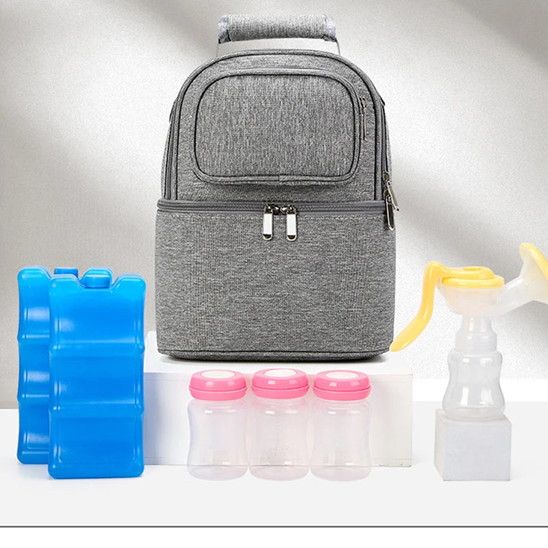 Double Layer Insulation Breast Feeding Storage Bag