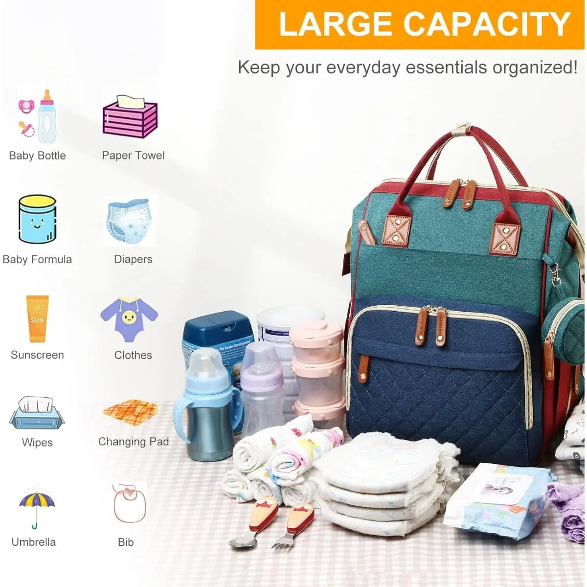 Diaper Bag with Changing Station