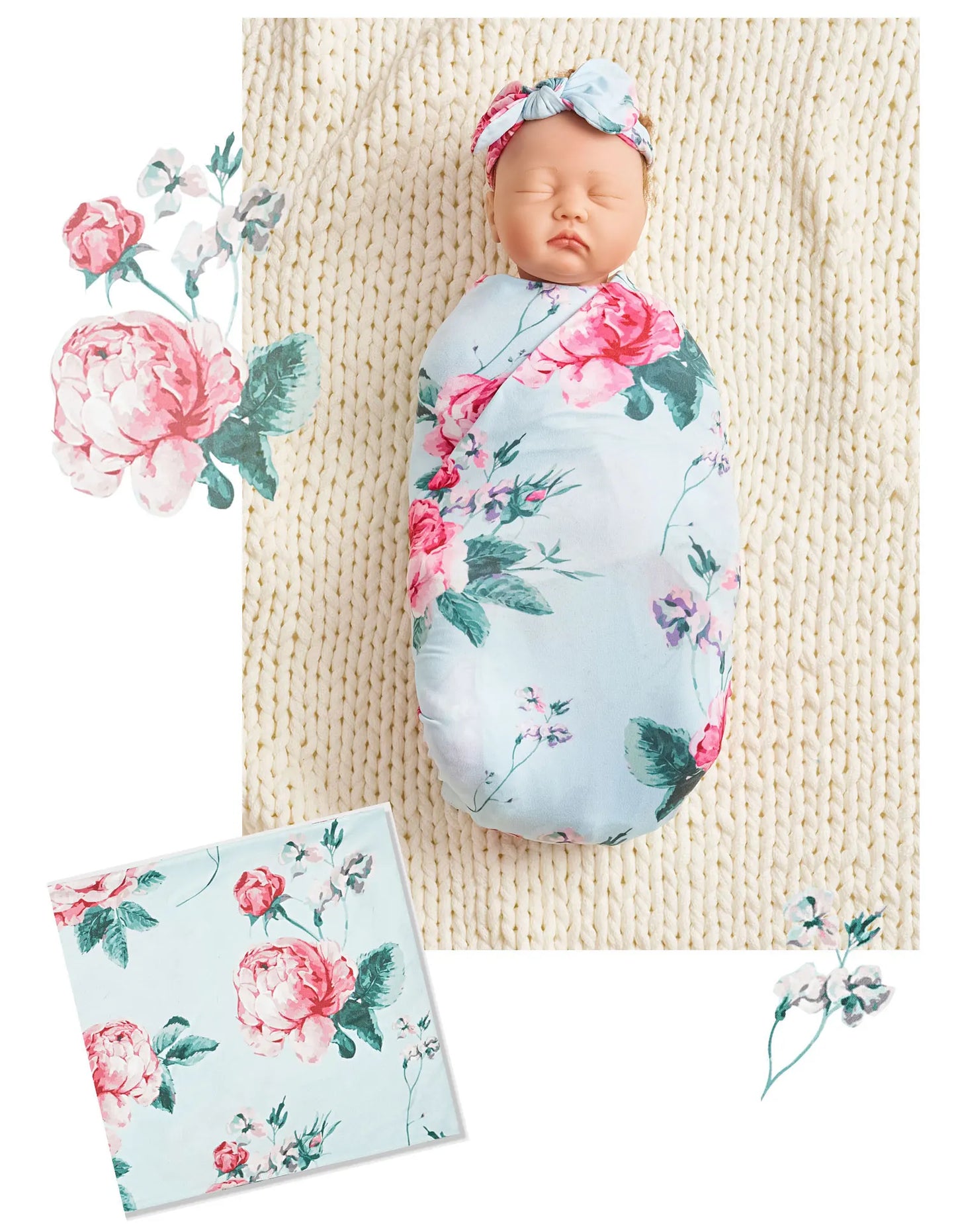 New Born Baby Girls Swaddle Wrap