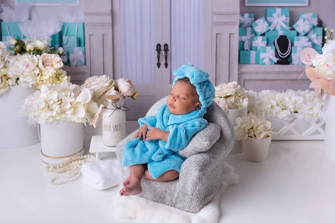 Newborn Photography Hooded Robe Set