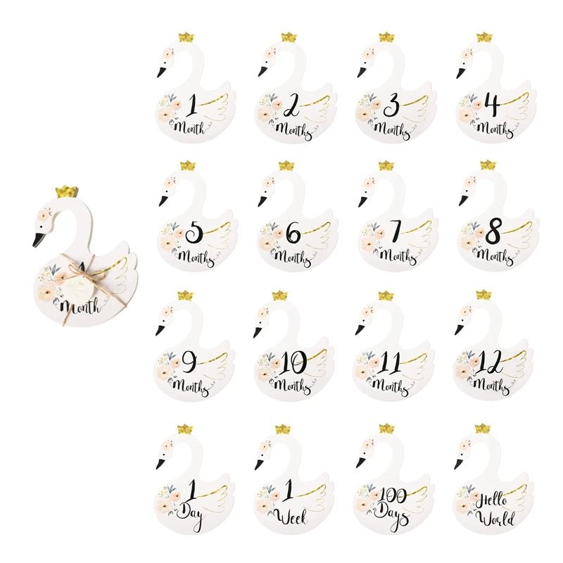 Wooden Number Milestone Cards For Baby
