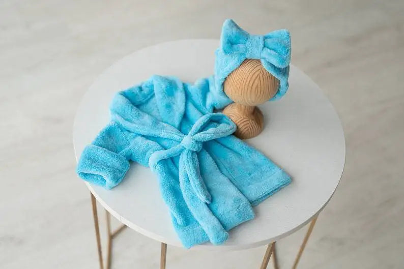 Newborn Photography Hooded Robe Set