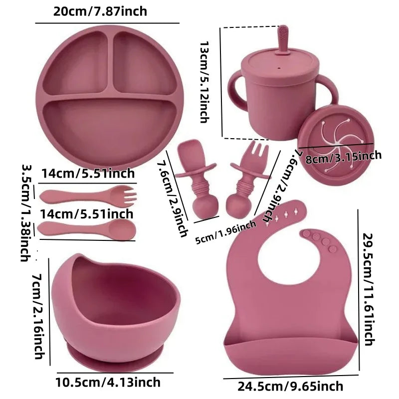 Silicone Baby Suction Bowl Feeding Set