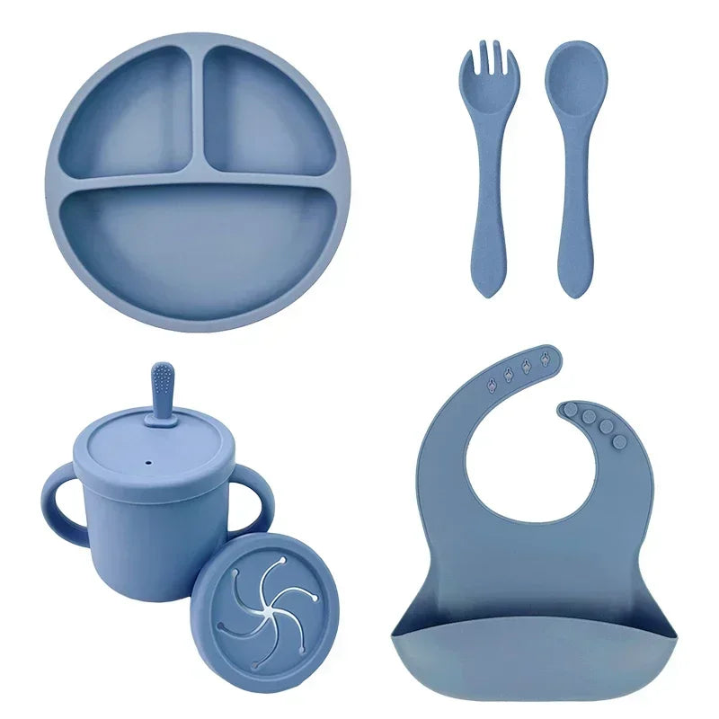 Silicone Baby Suction Bowl Feeding Set