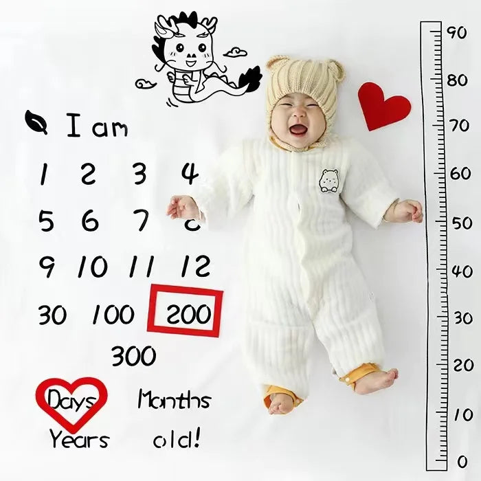Infant Photography Milestone Blanket
