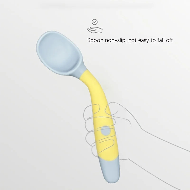 Soft and flexible baby feeding spoon se