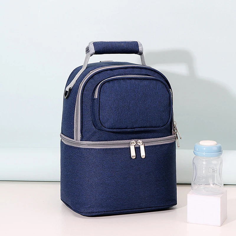 Double Layer Insulation Breast Feeding Storage Bag