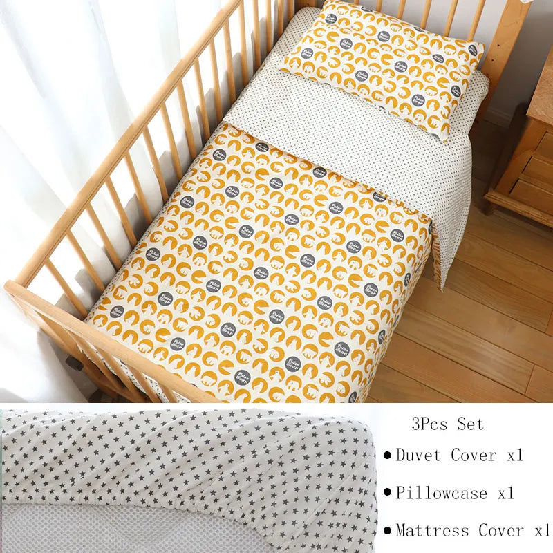 3 Pcs Cotton Cartoon Bed Linens