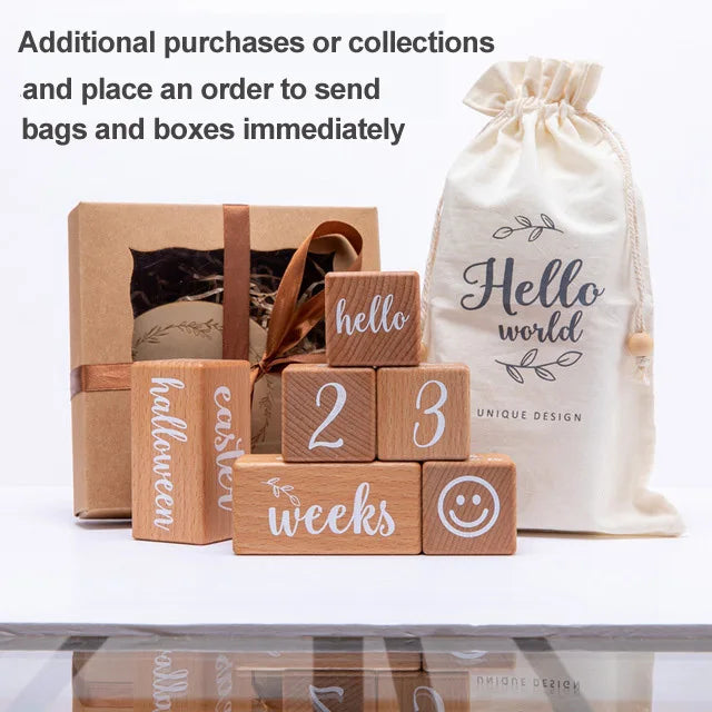 Beech Wood Baby's 1st Engraved Milestone Tracker