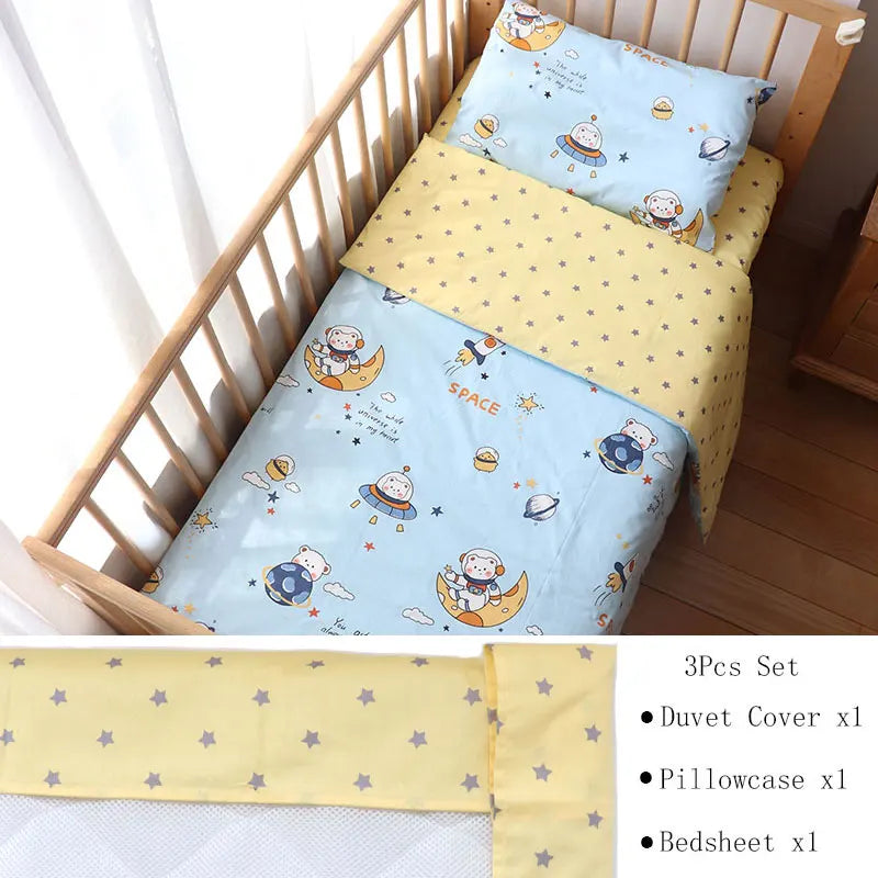 3 Pcs Cotton Cartoon Bed Linens