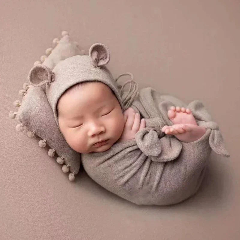 Cute Mouse Baby Photo Shoot 3/pcs Outfit
