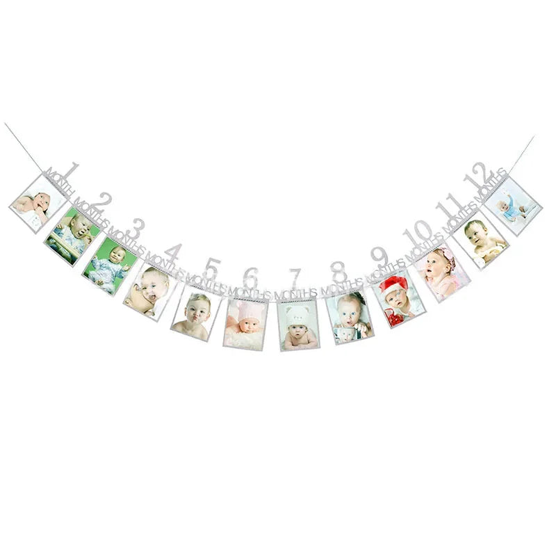 1st Birthday Baby Photo Banner
