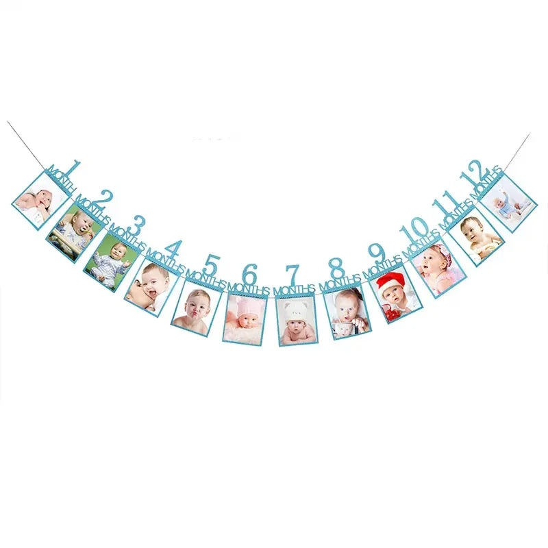 1st Birthday Baby Photo Banner
