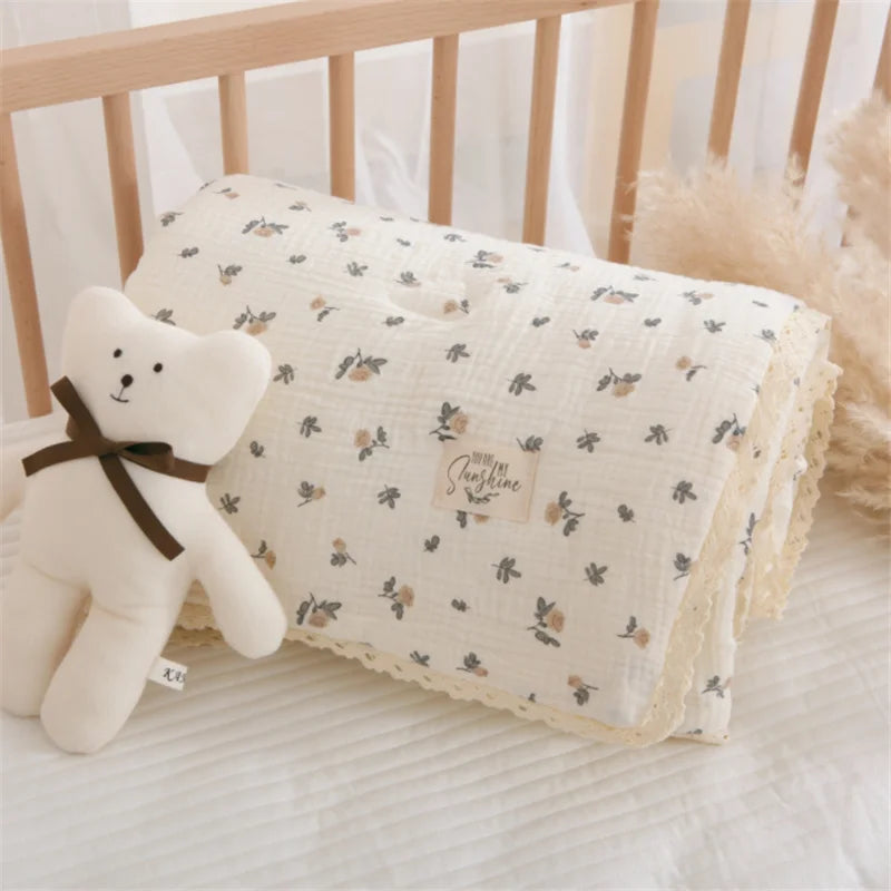 Ventage Cotton Padded Crib Blanket