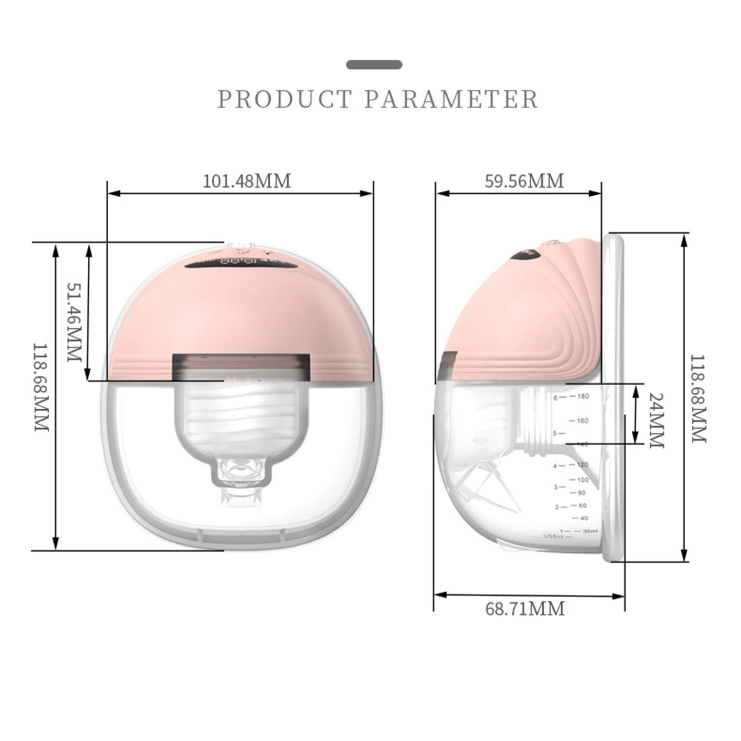 Hands Free Wearable Breast Pump