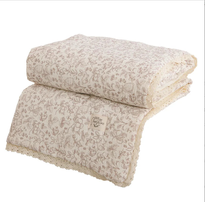 Ventage Cotton Padded Crib Blanket