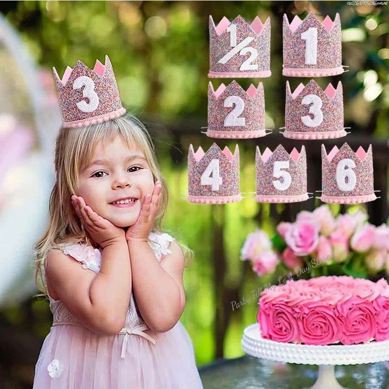 1 Year Old First Birthday Powder Crown