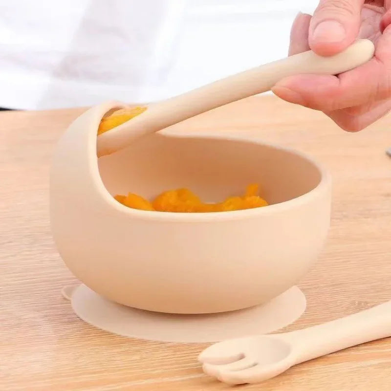 Silicone Baby Suction Bowl Feeding Set