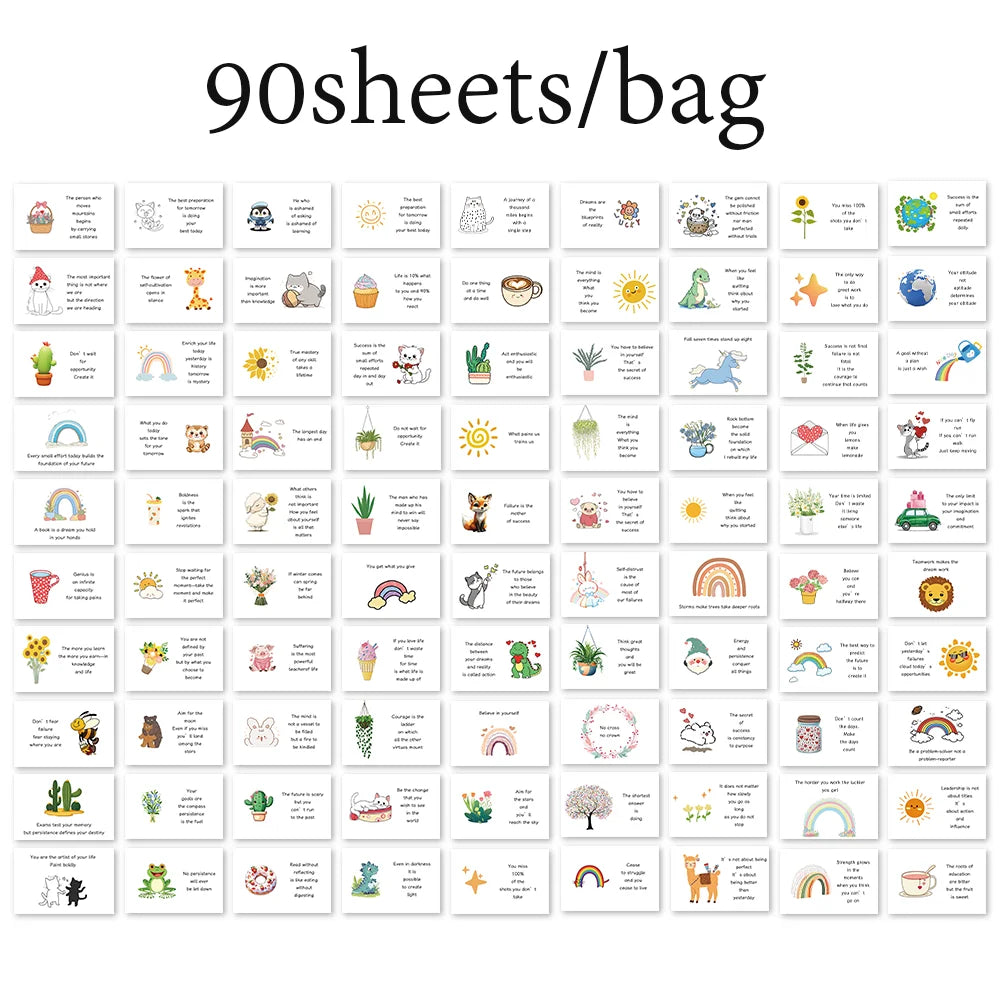 90pcs Inspirational Affirmation Cards