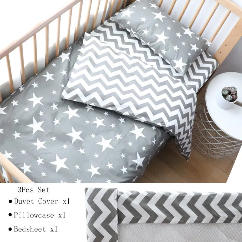 3 Pcs Cotton Cartoon Bed Linens