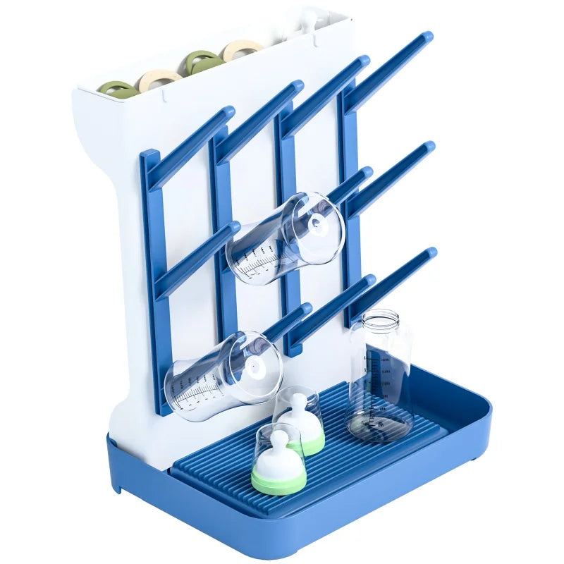 Baby bottle drying and draining stand