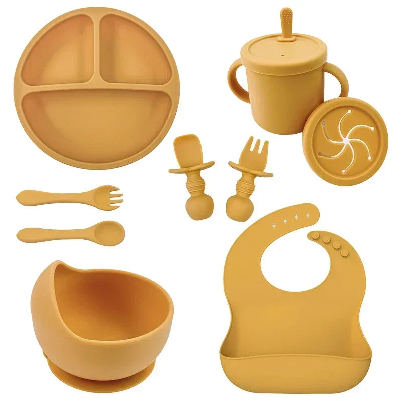 Silicone Baby Suction Bowl Feeding Set