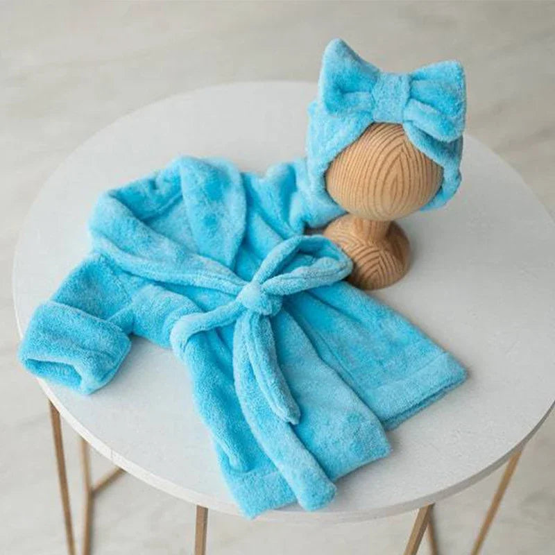 Newborn Photography Hooded Robe Set