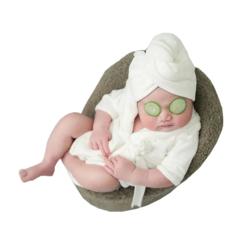 Newborn Photography Hooded Robe Set