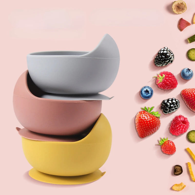 Silicone Baby Suction Bowl Feeding Set