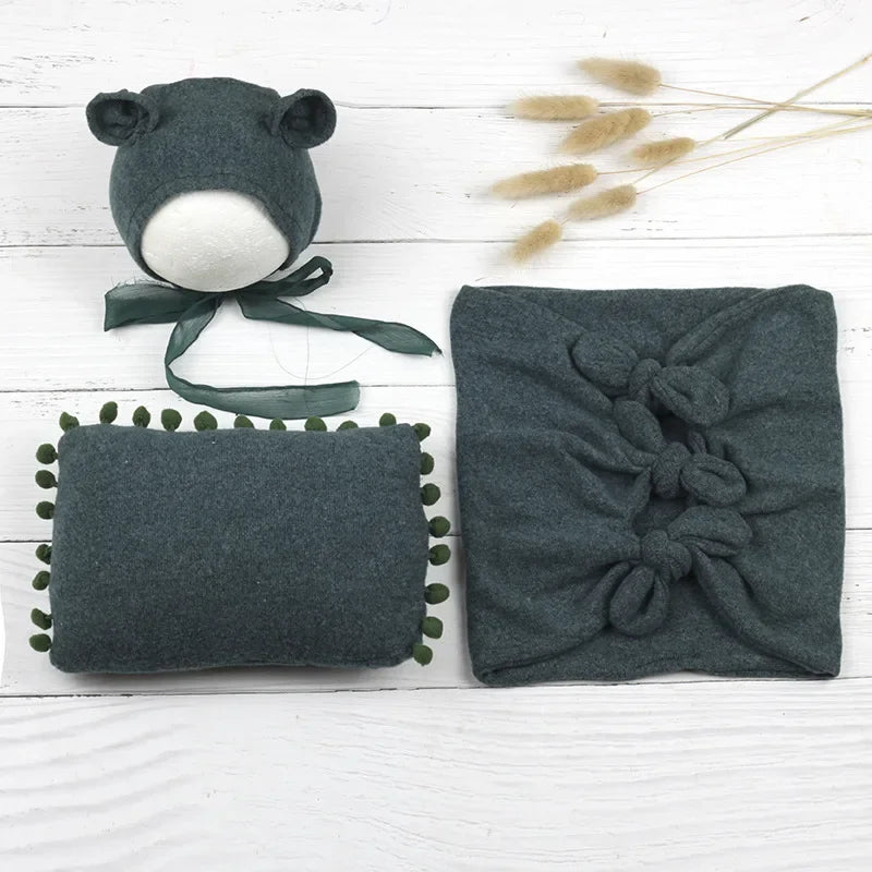 Cute Mouse Baby Photo Shoot 3/pcs Outfit