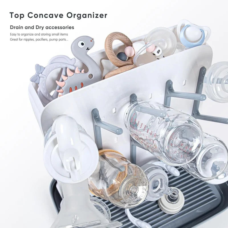Baby bottle drying and draining stand