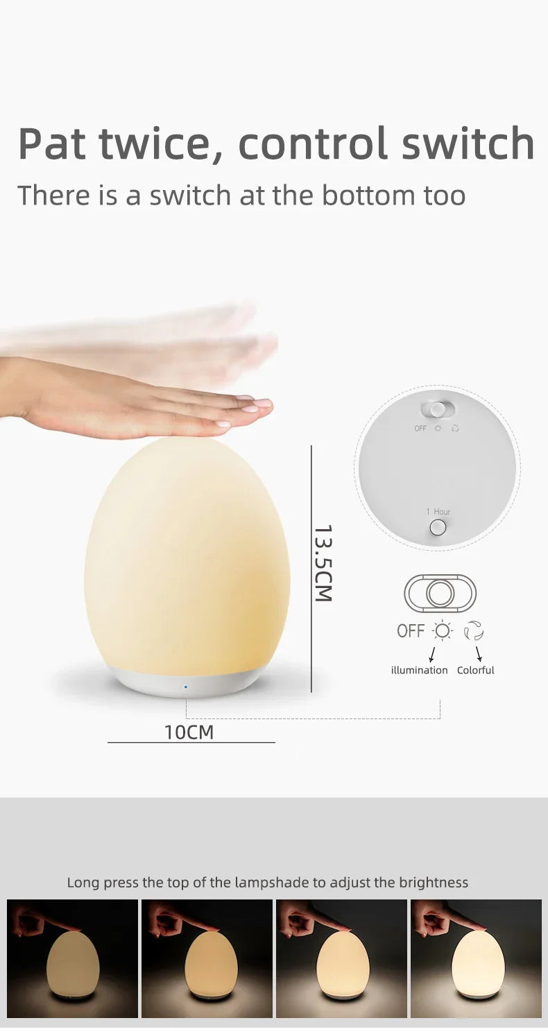 Warm LED Baby Night Lamp