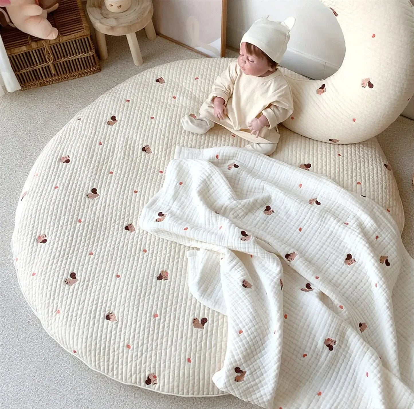 Cocoa Bean Baby Soft Cotton Play Mat