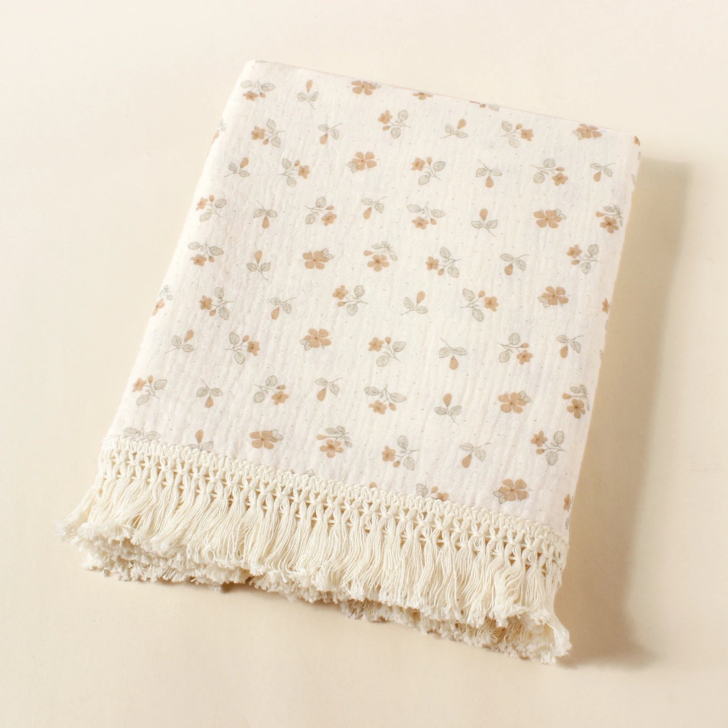 Floral Organic Cotton Soft Wrap Blanket