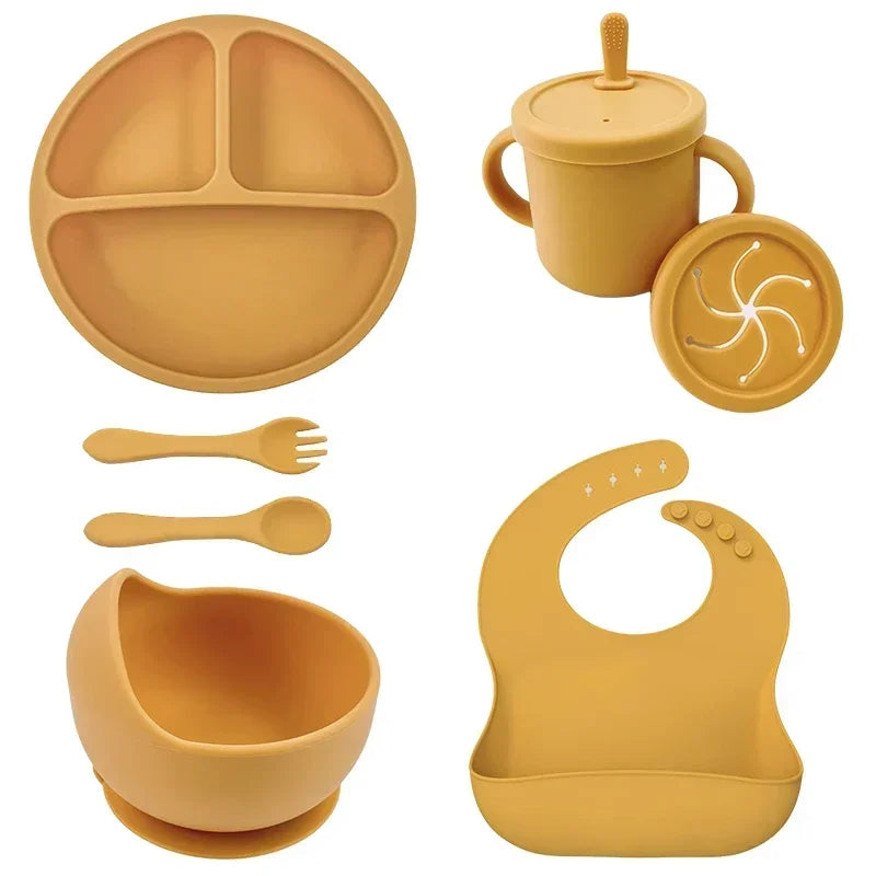 Silicone Baby Suction Bowl Feeding Set