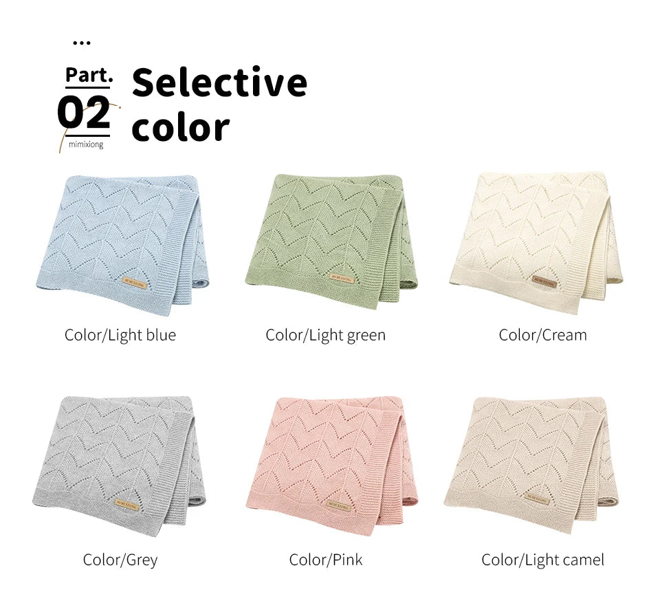 Biki Cotton Knitted Swaddle Wrap Blanket