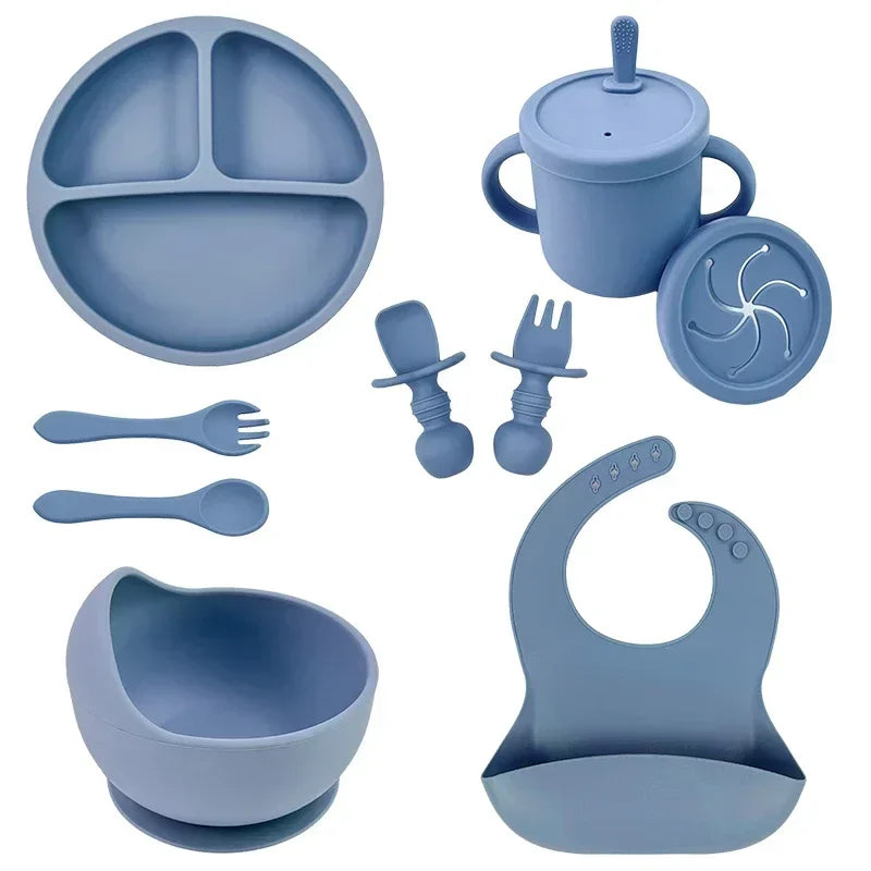 Silicone Baby Suction Bowl Feeding Set