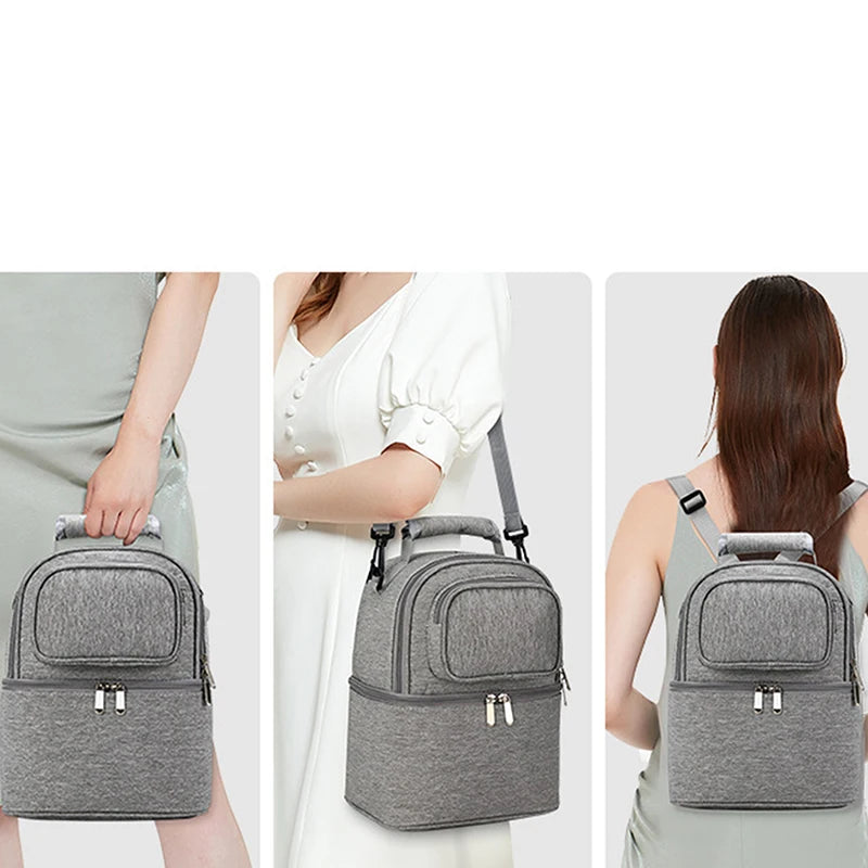 Double Layer Insulation Breast Feeding Storage Bag