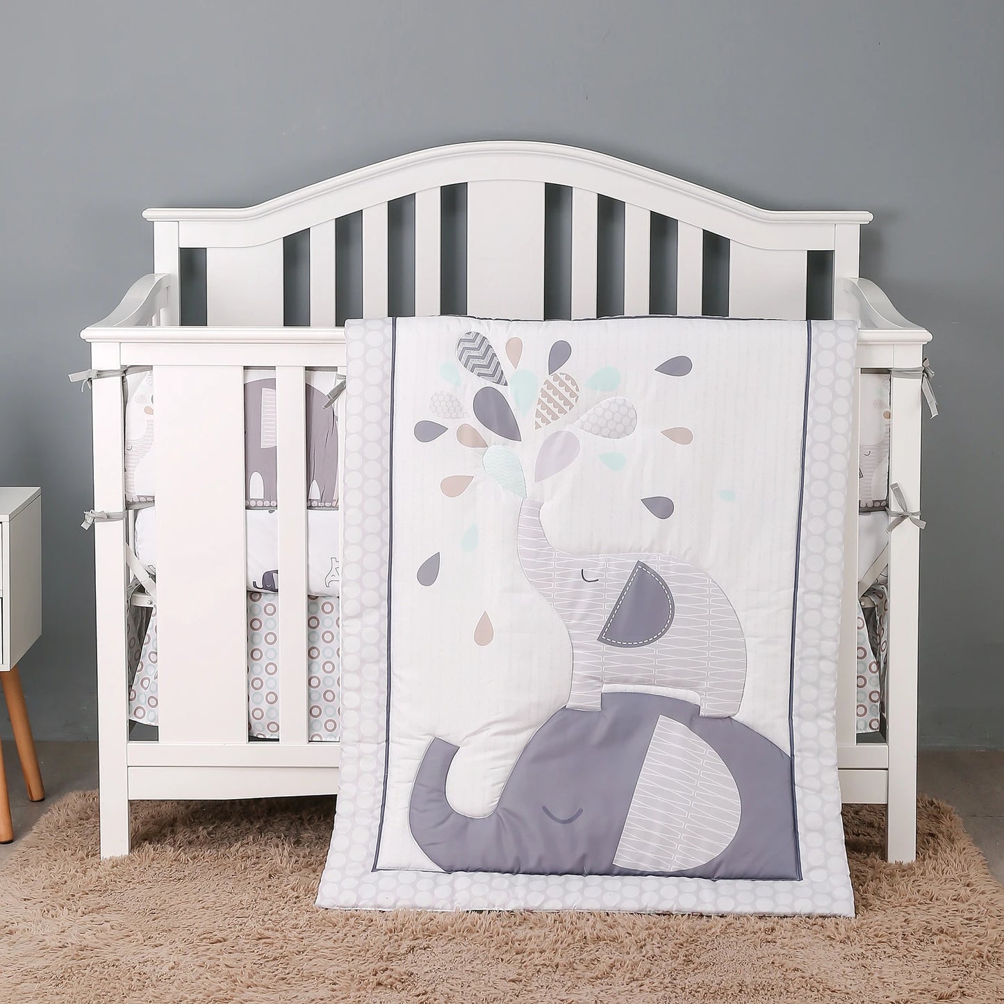 3Pcs Luxury Super Soft Crib Bedding Set