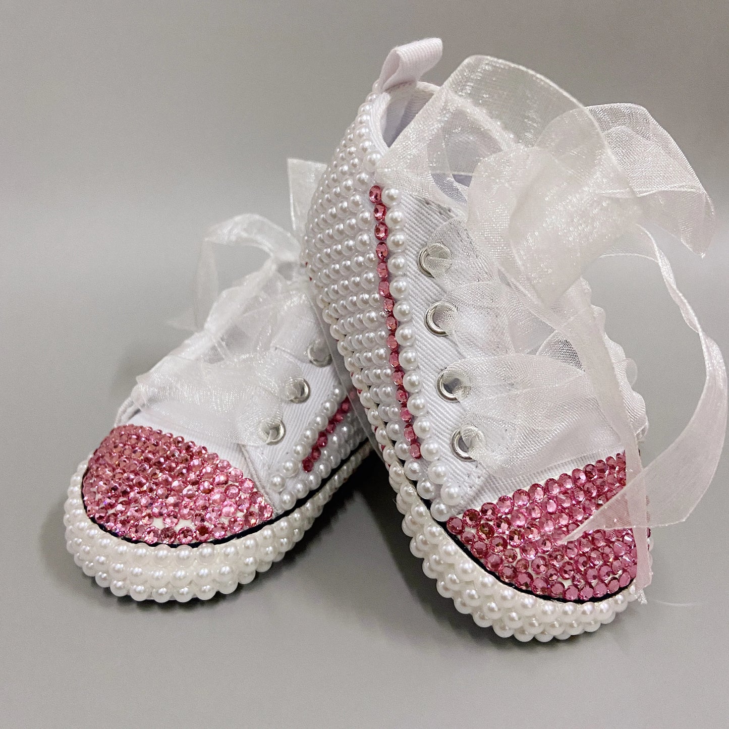 Handmade Pearls Baby Shoes