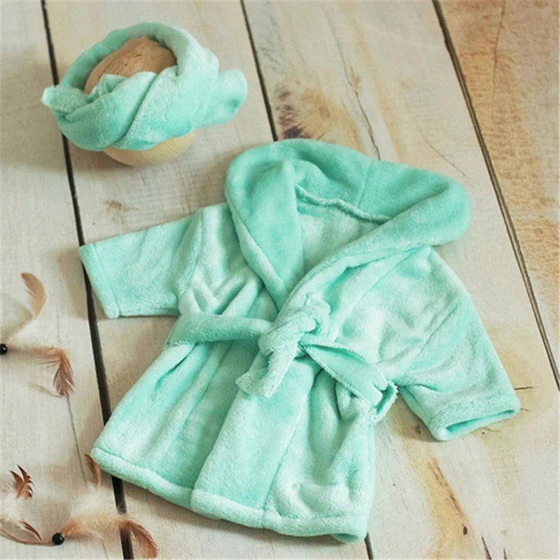 Newborn Photography Hooded Robe Set