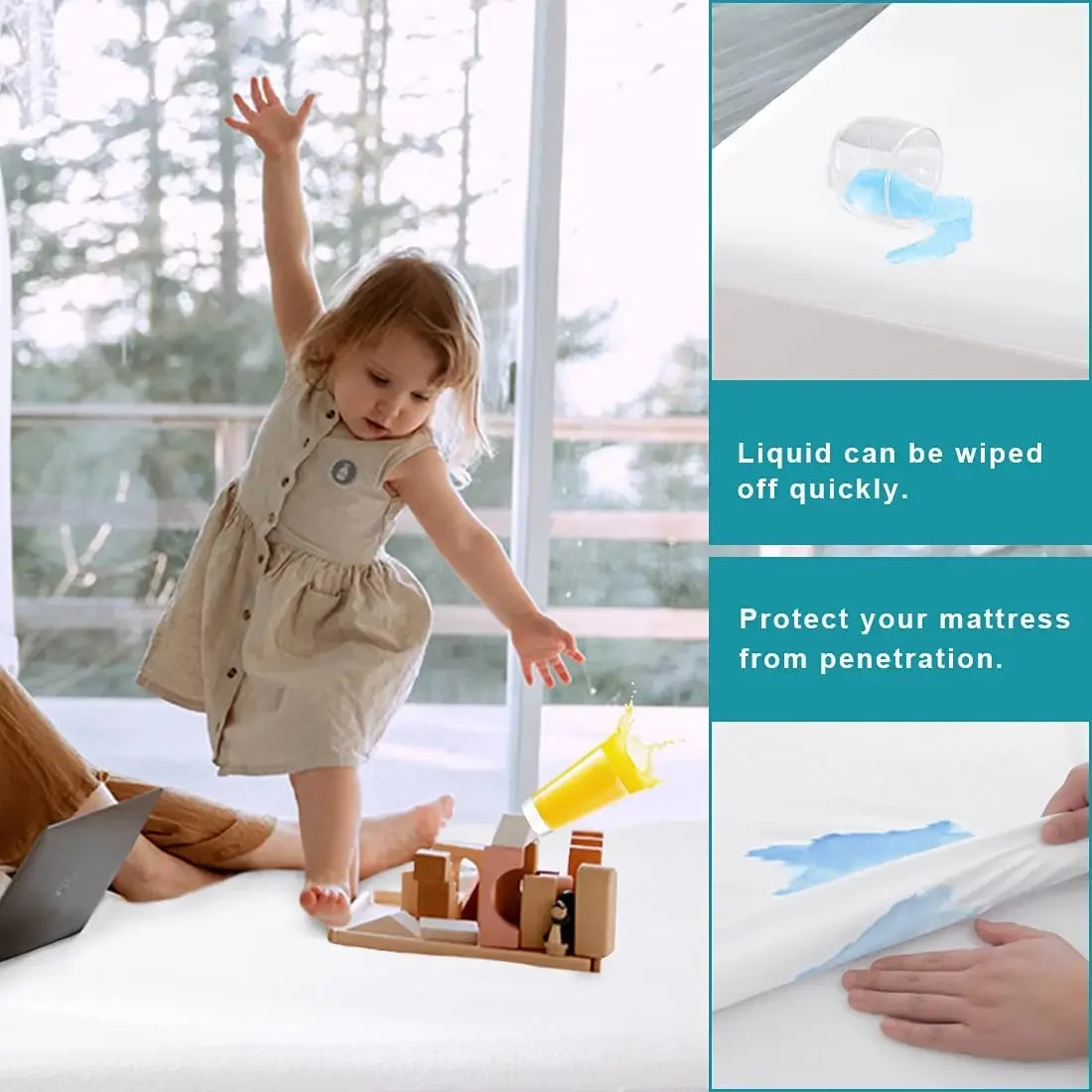 Baby Noiseless Breathable Mattress Pad