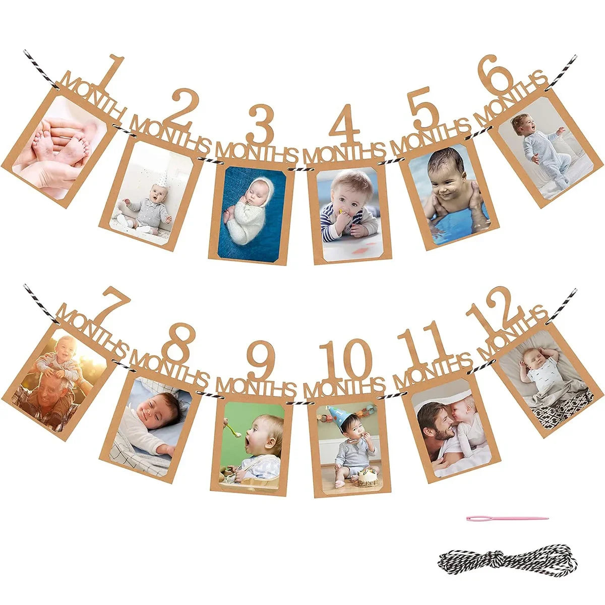 1st Birthday Baby Photo Banner